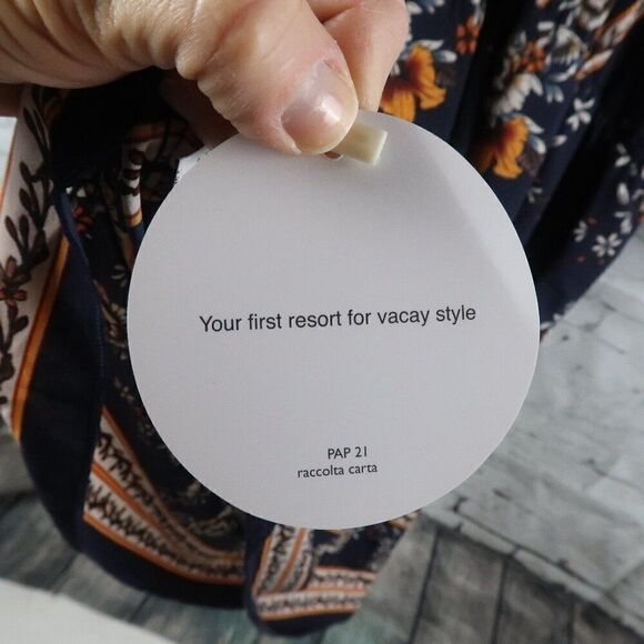 SHEIN CURVE BLUE FLORAL V NECK SHORT SLEEVE VACATIONMIDI DRESS SIZE 3XL NWT - Picture 5 of 10